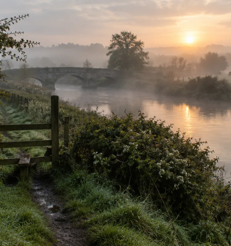 A walk before breakfast, three quarters of an hour